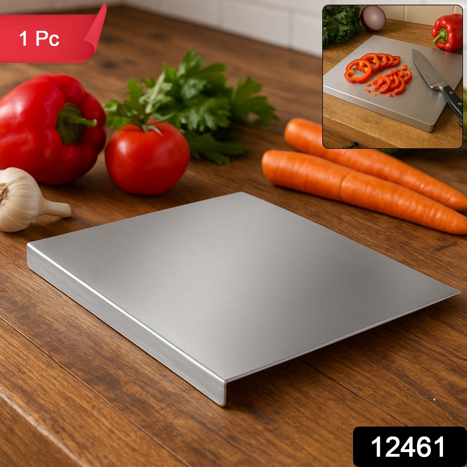 Premium Stainless Steel Anti-bacterial Chopping Board For Kitchen