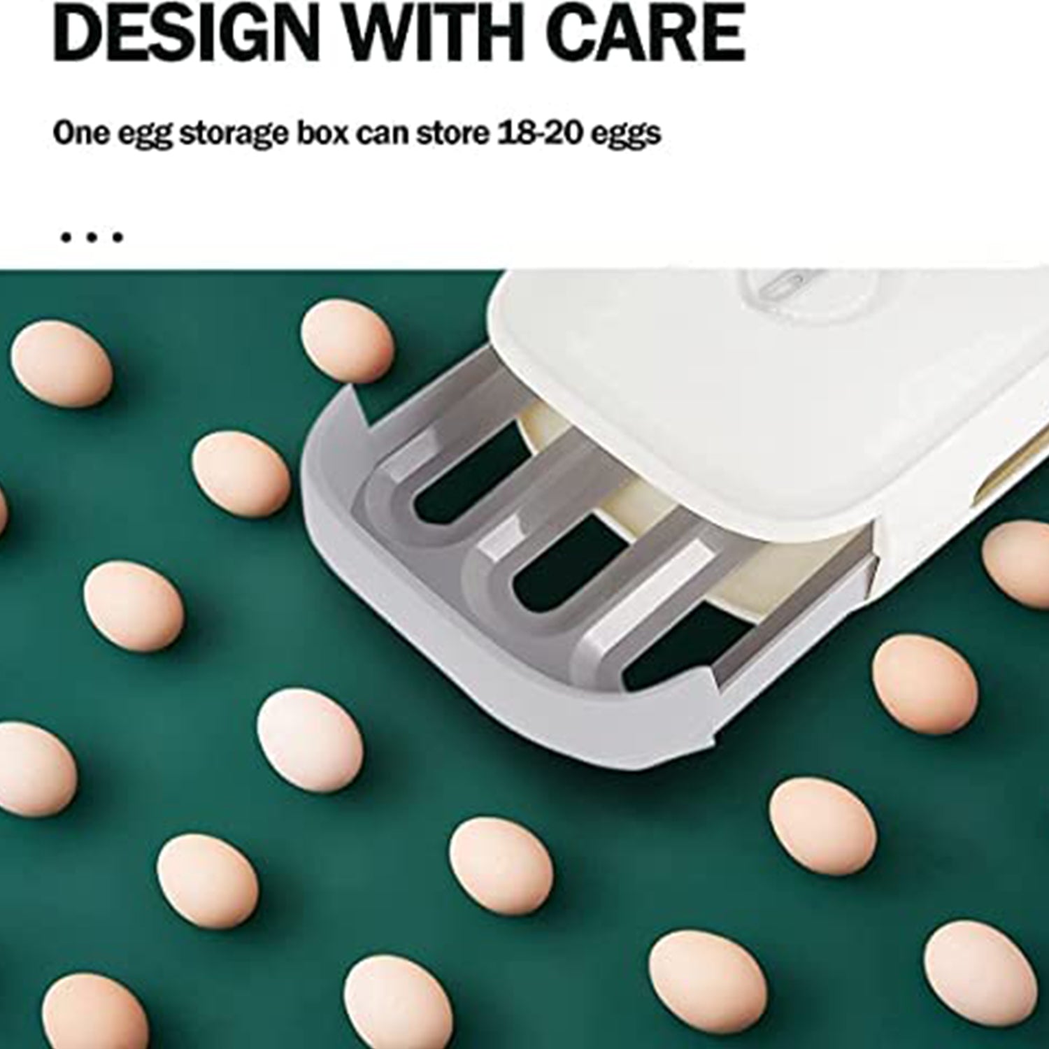 Egg Storage Box Plastic Egg Drawer - Fridge Egg Organizer