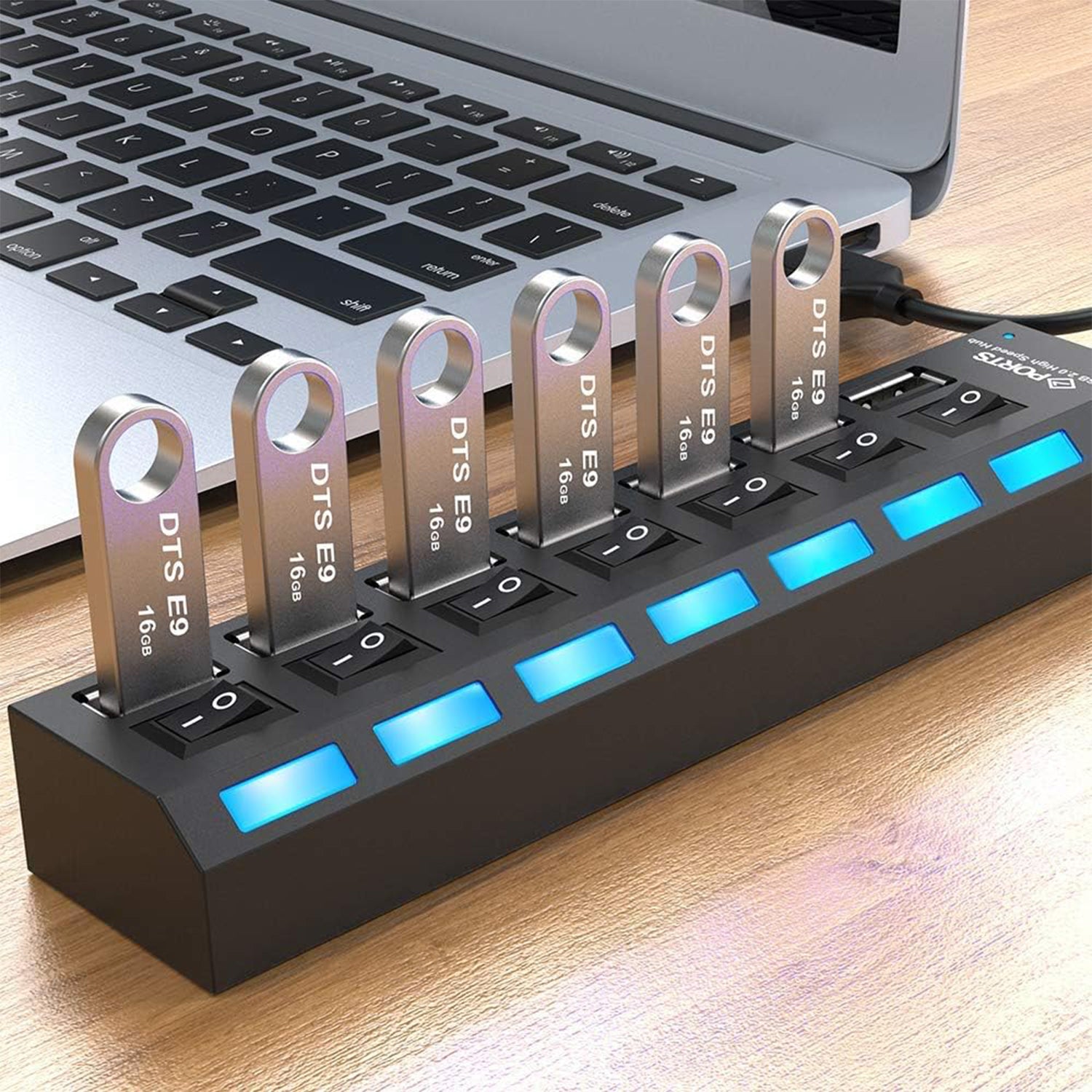 Usb Splitter Multi Port Usb 2.0 Hub 7 Port