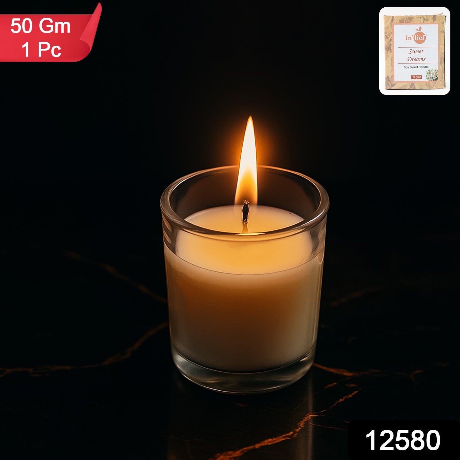 Inlief Scented Votive Jar Candle - sweet Dreams Soy Blend Candle