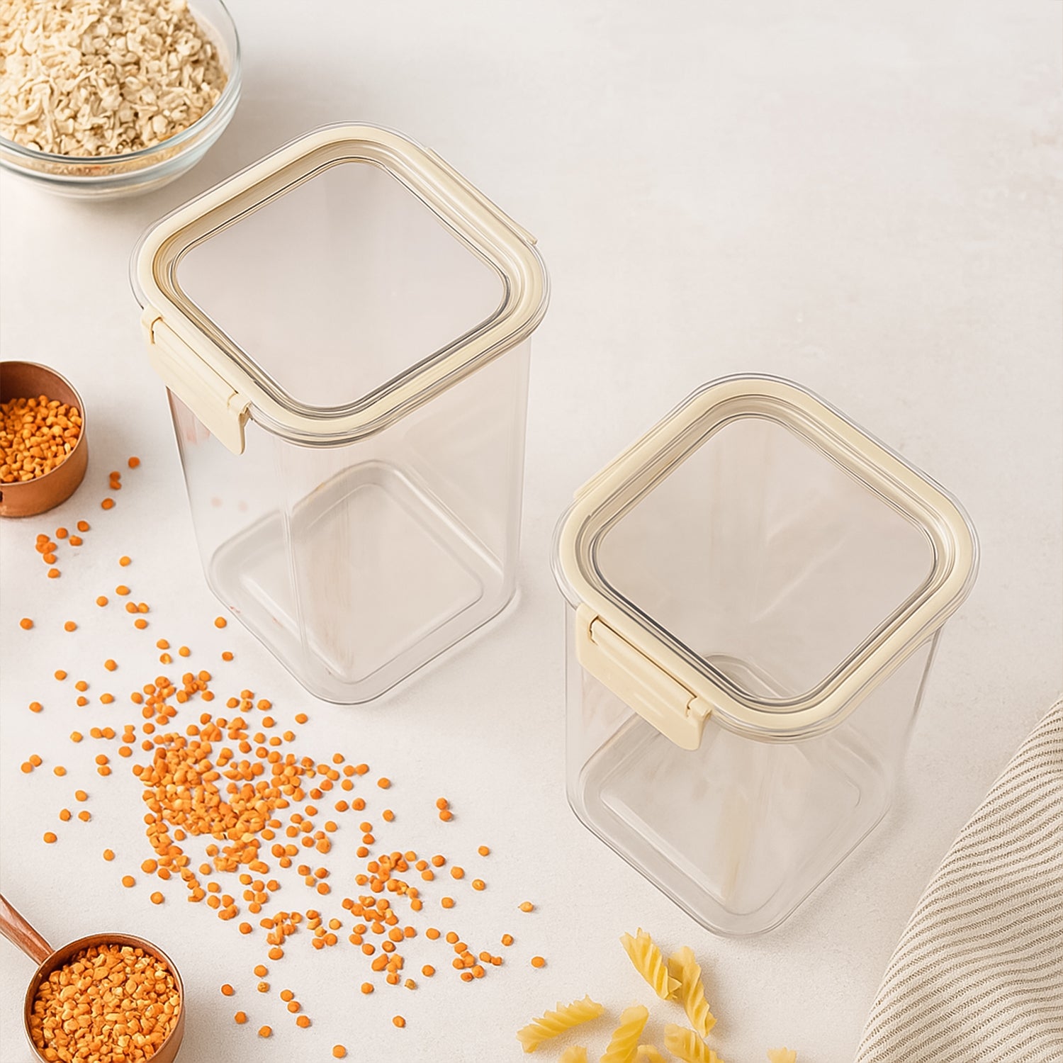 Press & Lock Airtight Kitchen Storage Container Set
