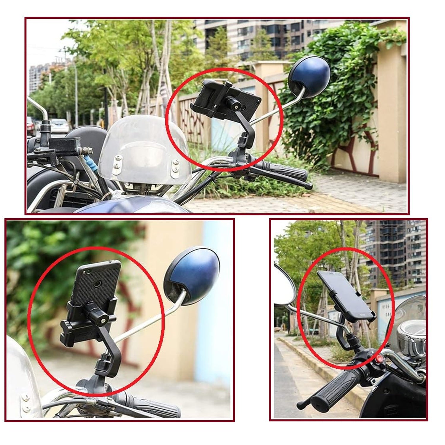 Bike - Scooty 360 Degree Rotating Mobile Holder Stand Full Metal Body