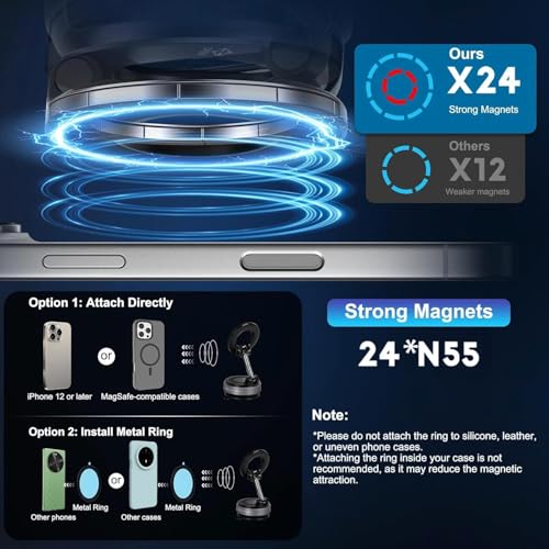 Vacuum Magnetic Suction Phone Holder