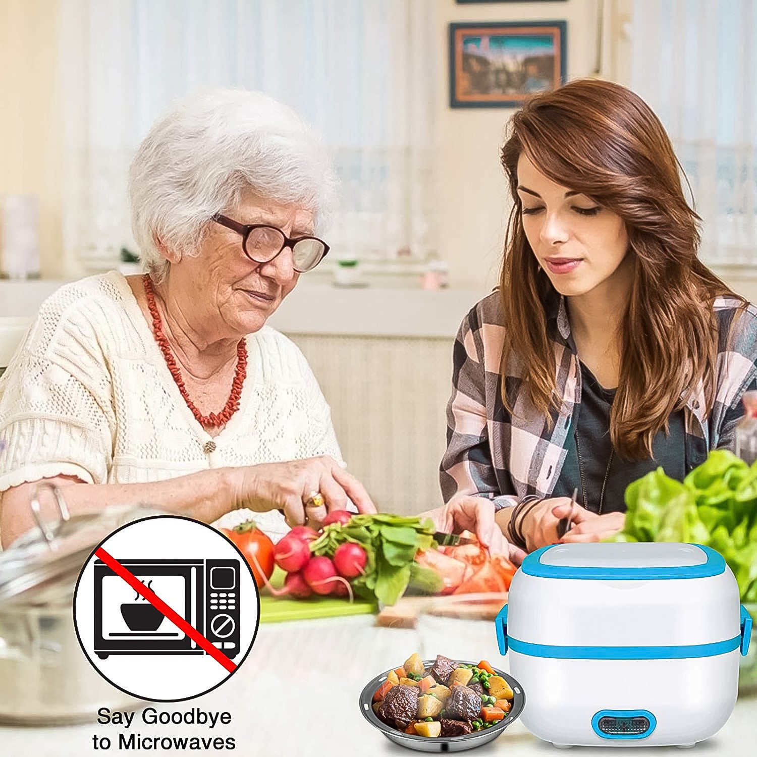 Electric Lunch Box 3 In 1 Food Heater & steamer