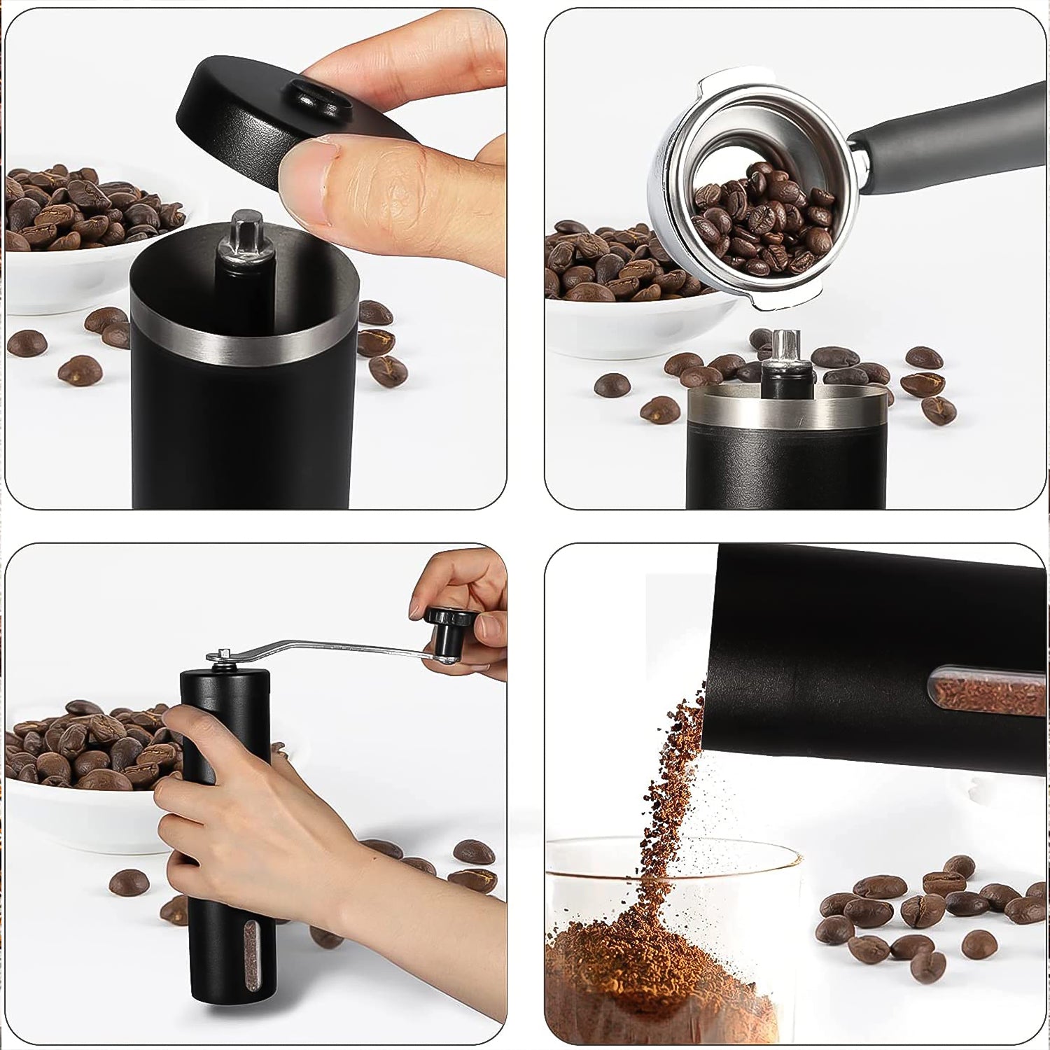 Portable Stainless Steel Manual Coffee Grinder