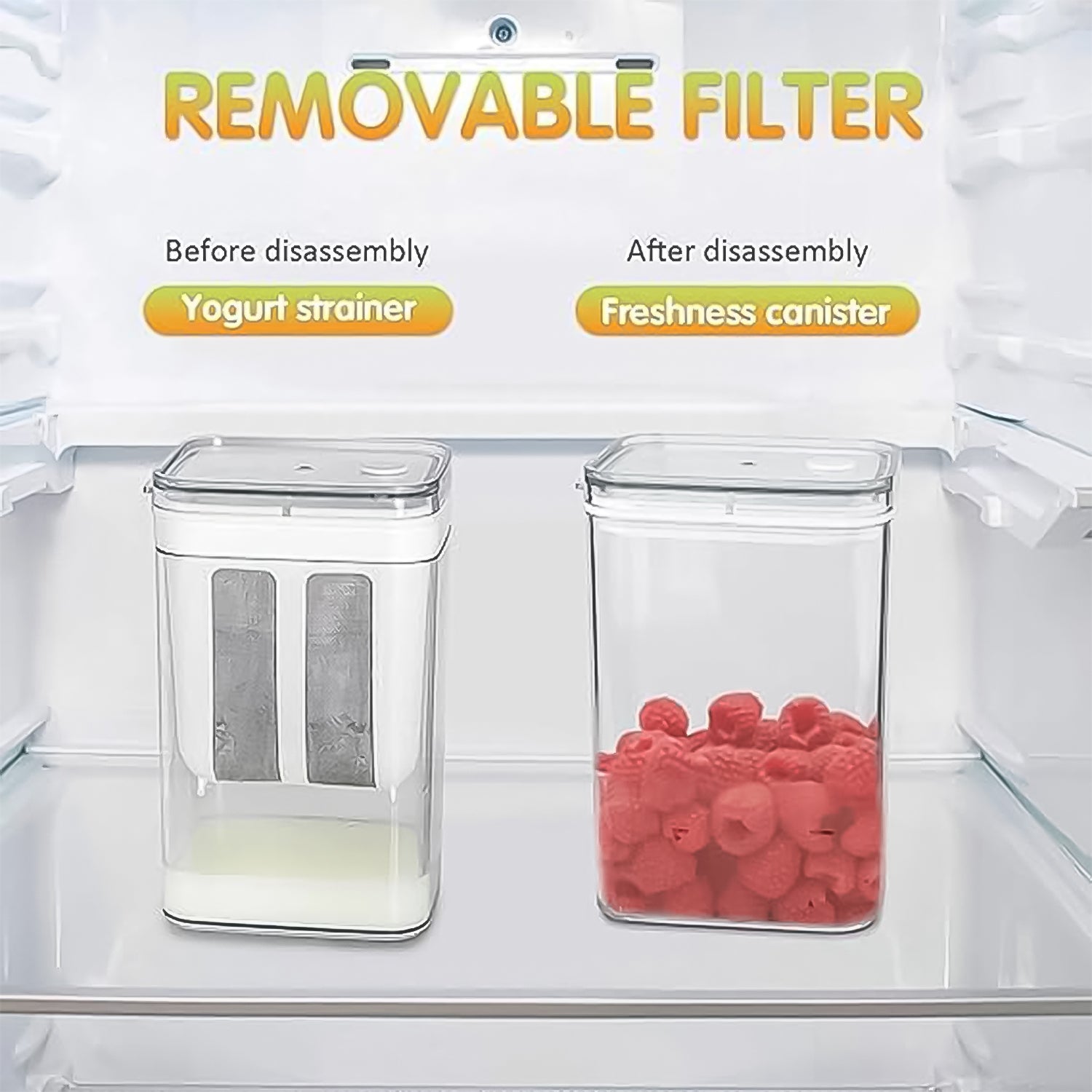 2 In 1 Multifunctional Yogurt Strainer With Storage Container