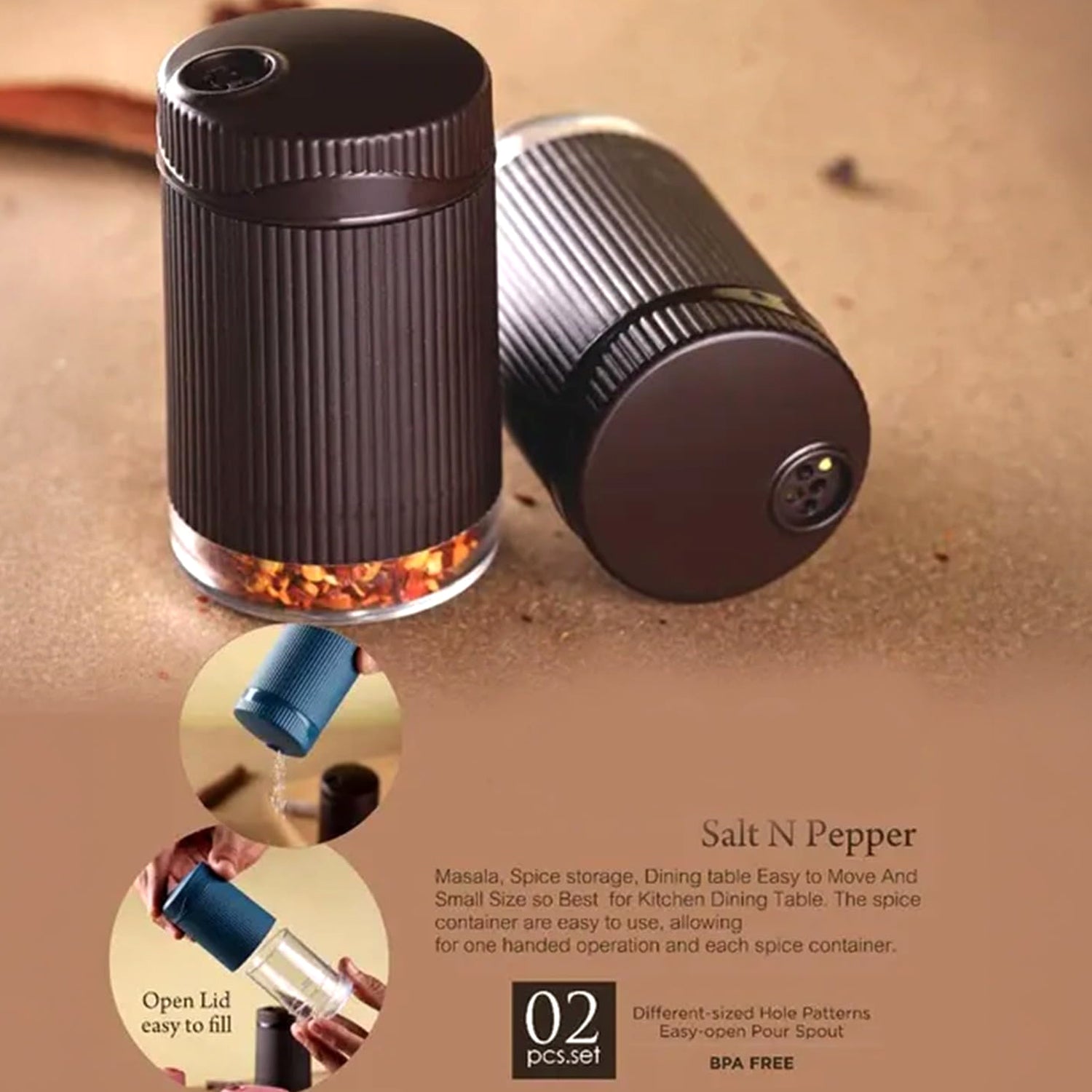 Salt  Pepper Dispenser Set
