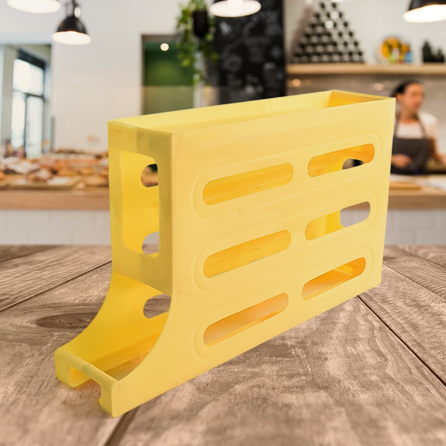 3-layer Rolling Egg Storage Rack Dispenser