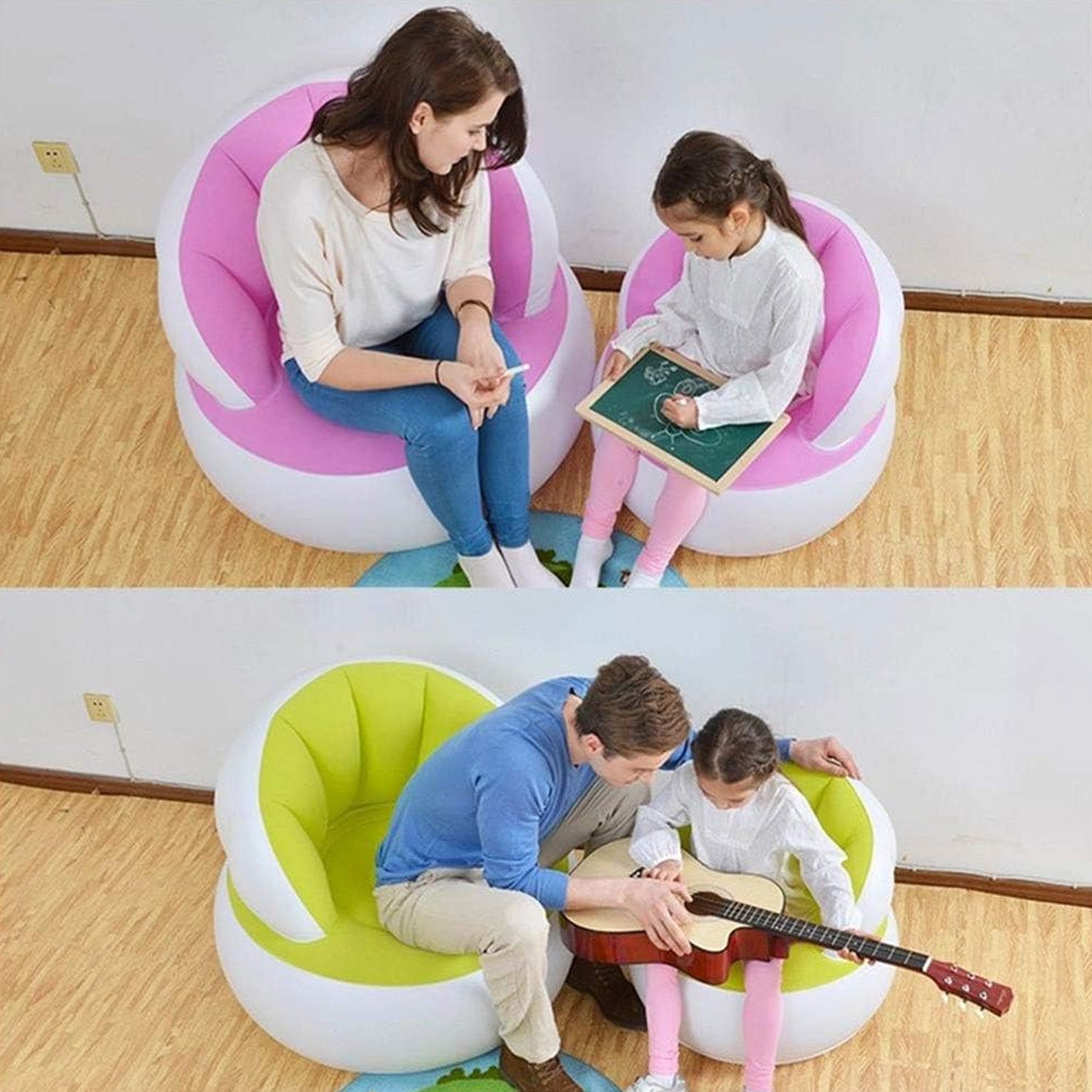 Kids Inflatable Sofa Chair With Backrest