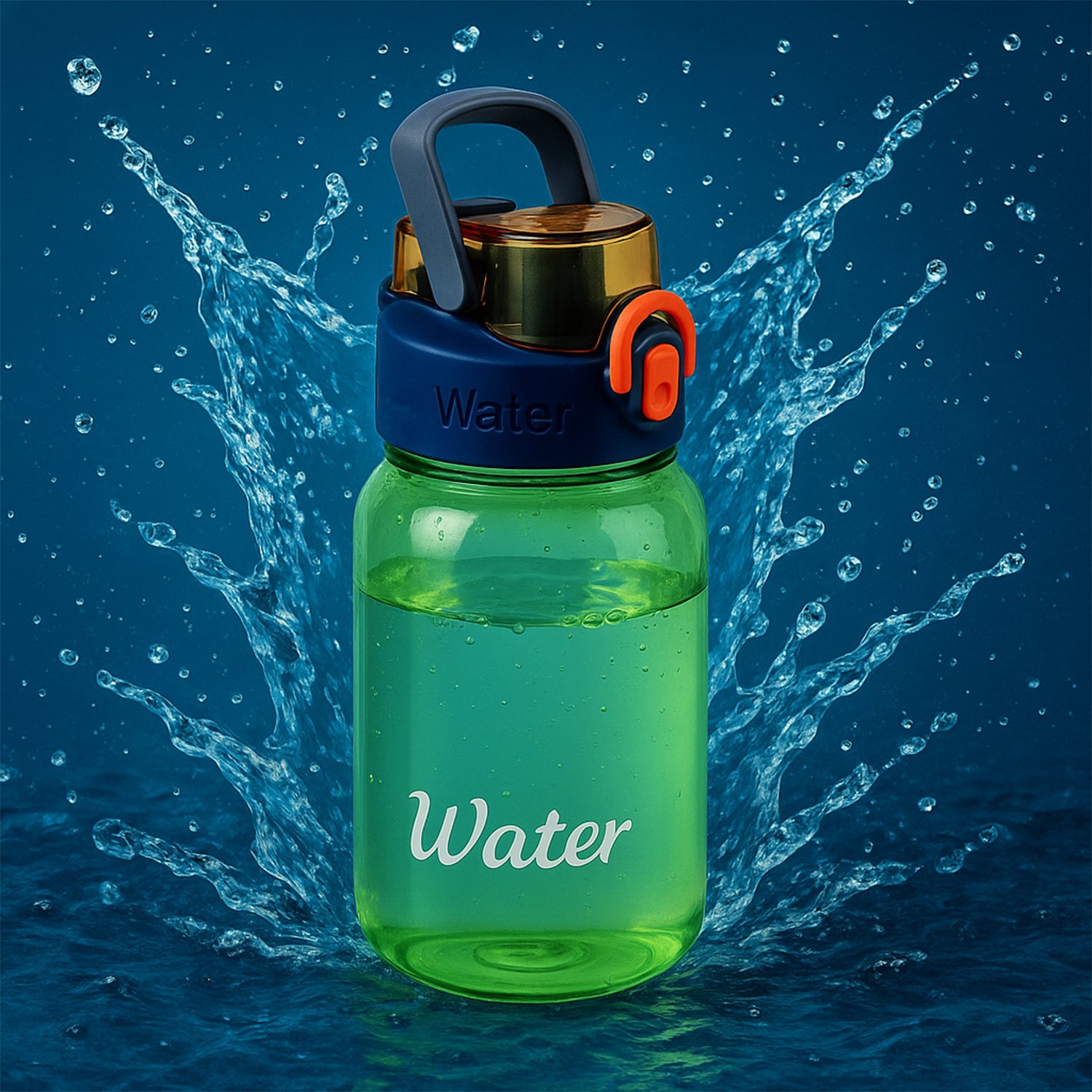 Green Leak-proof Portable Fruit Infuser Water Bottle
