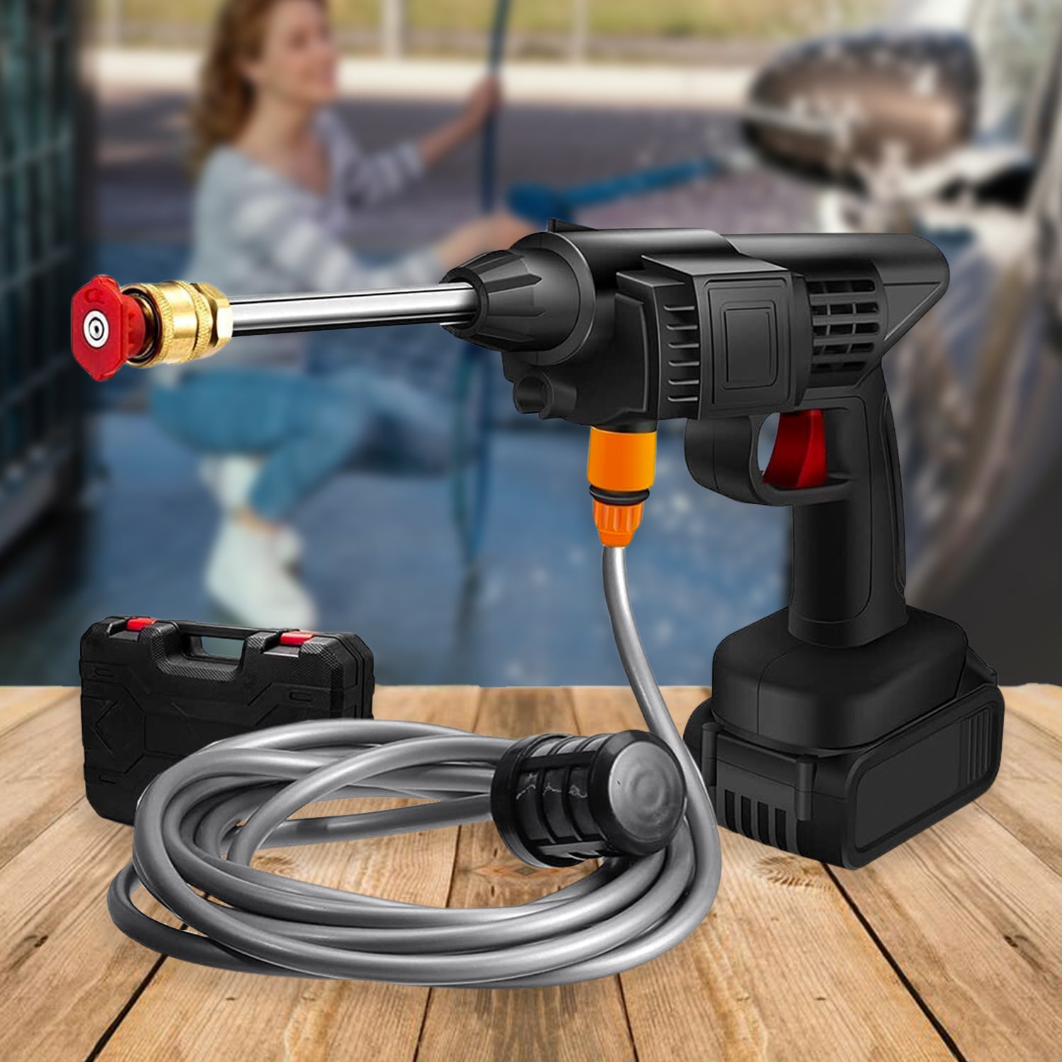 48v Car Washing Kit Portable Pressure Washer Gun (Type 1- Single Battery)