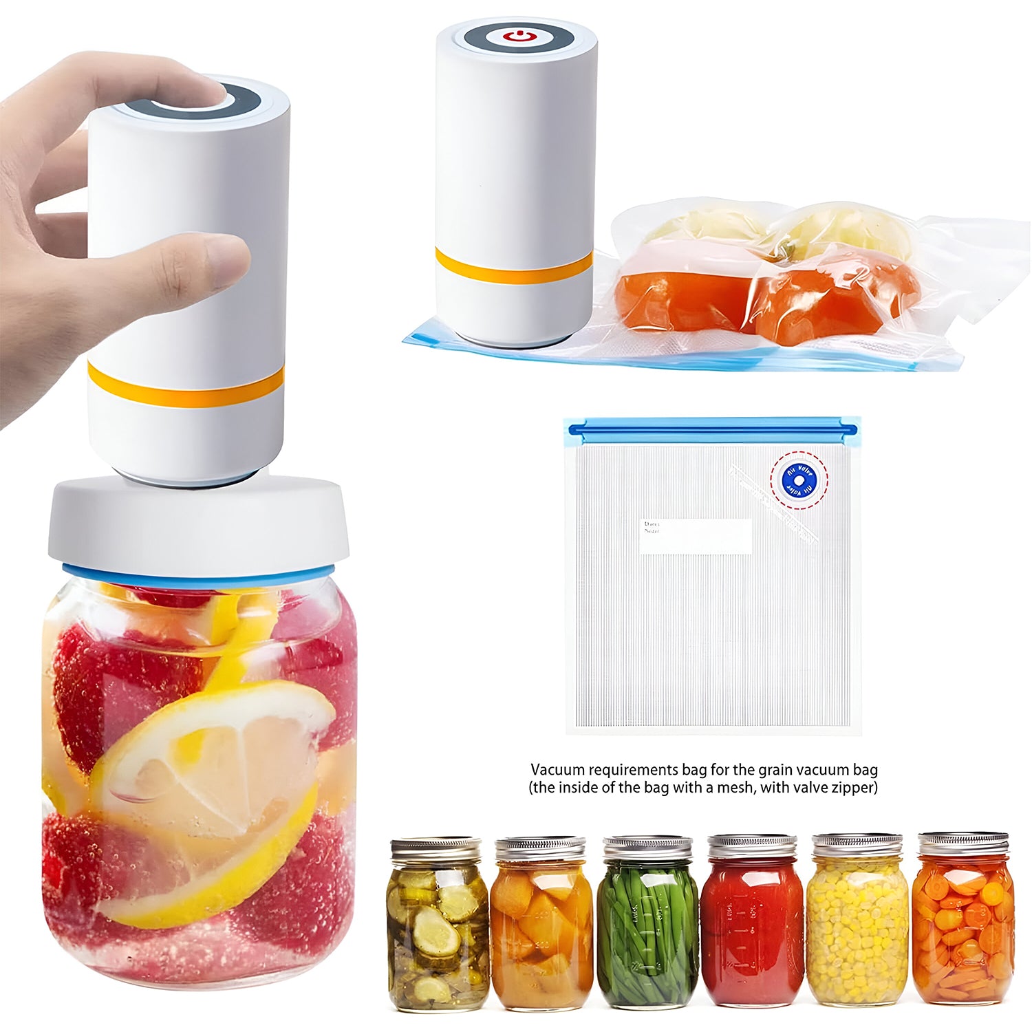 Vacuum Sealer Machine - Portable Usb Rechargeable