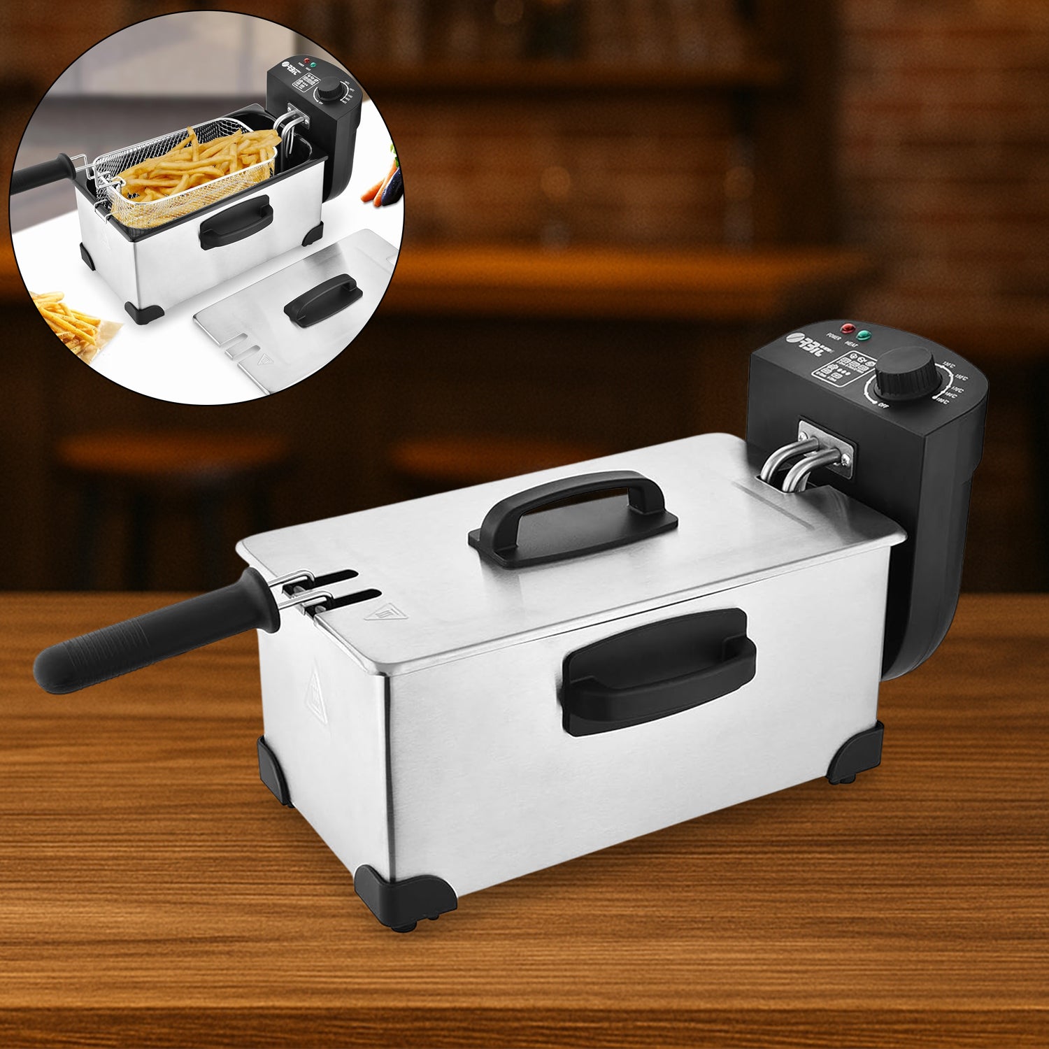 Deep Fryer With Heavy Duty 2000w , 3.5 Litre Oil Capacity
