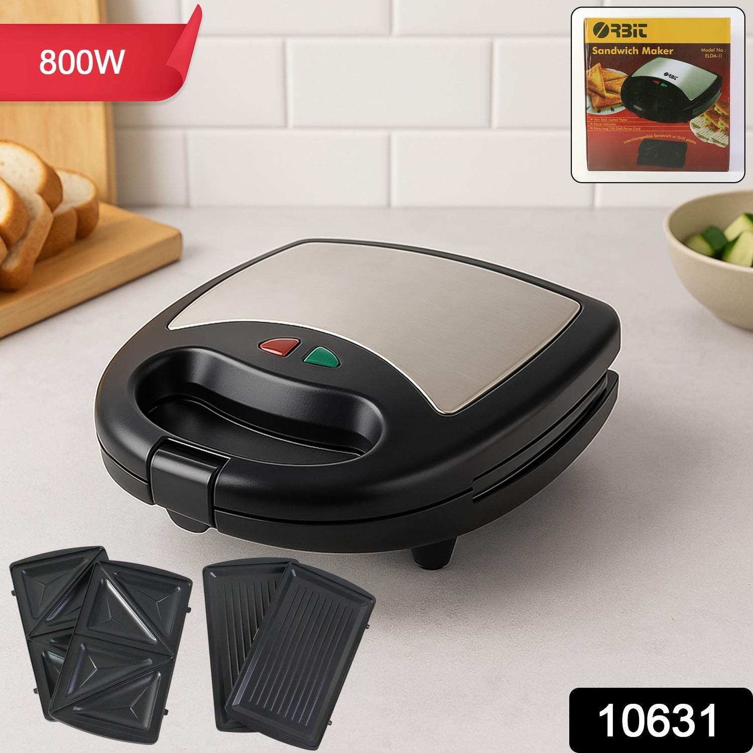 Sandwich Maker With Interchangeable Plates