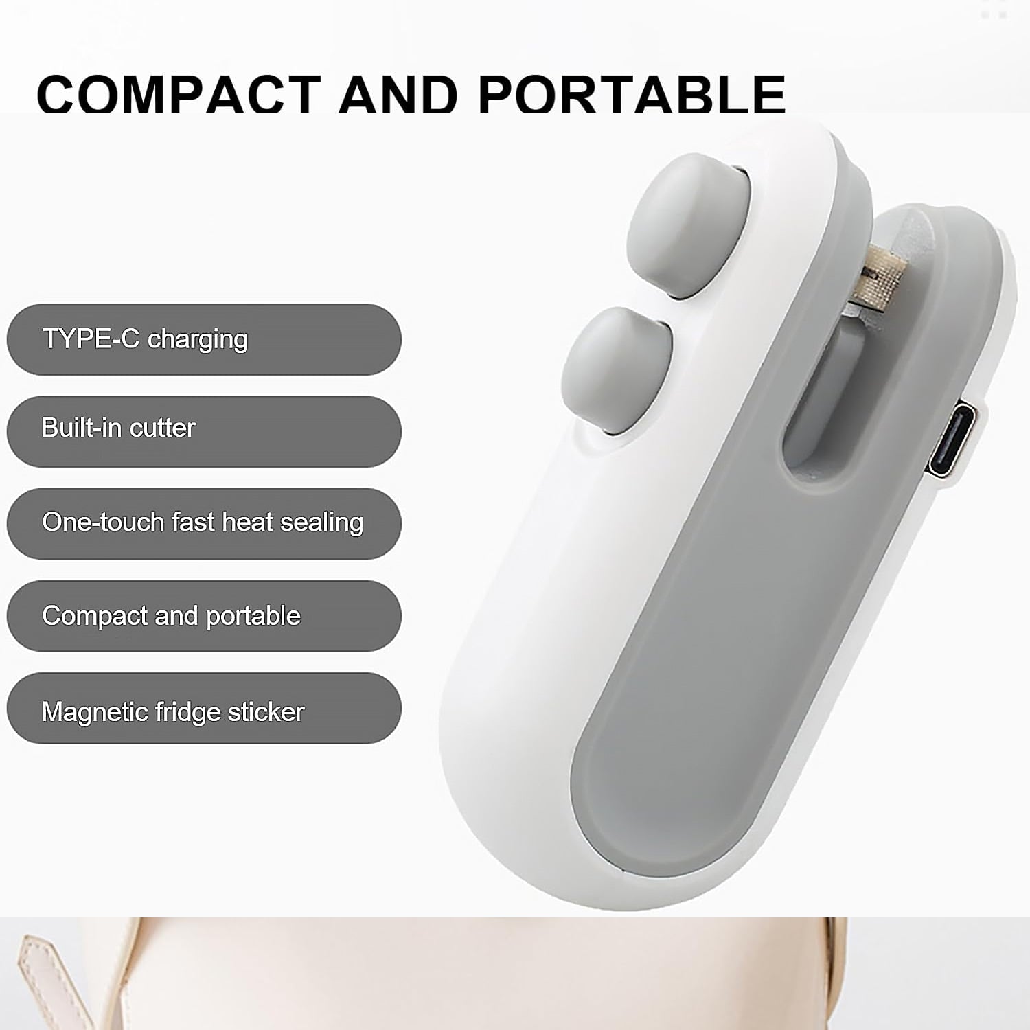 Mini Bag Sealer 2 In 1 Seal  Cutter Heat Sealer