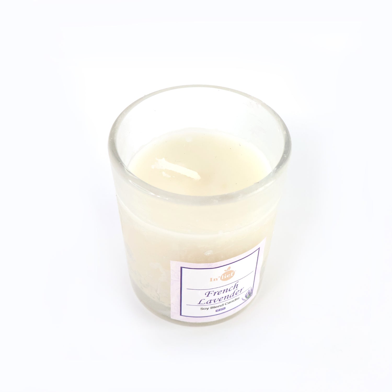 Inlief French Lavender Soy Blend Scented Candle In Glass Jar