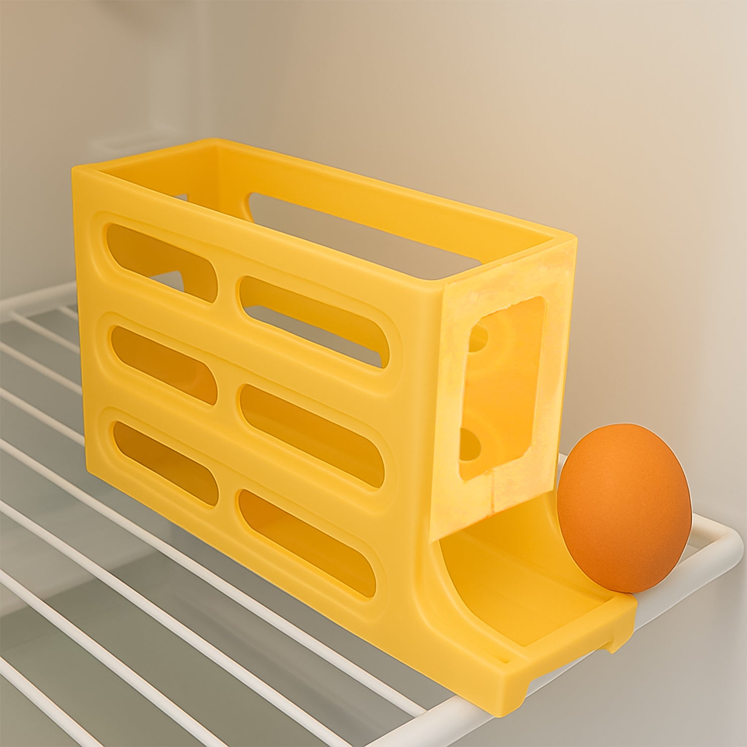 3-layer Rolling Egg Storage Rack Dispenser