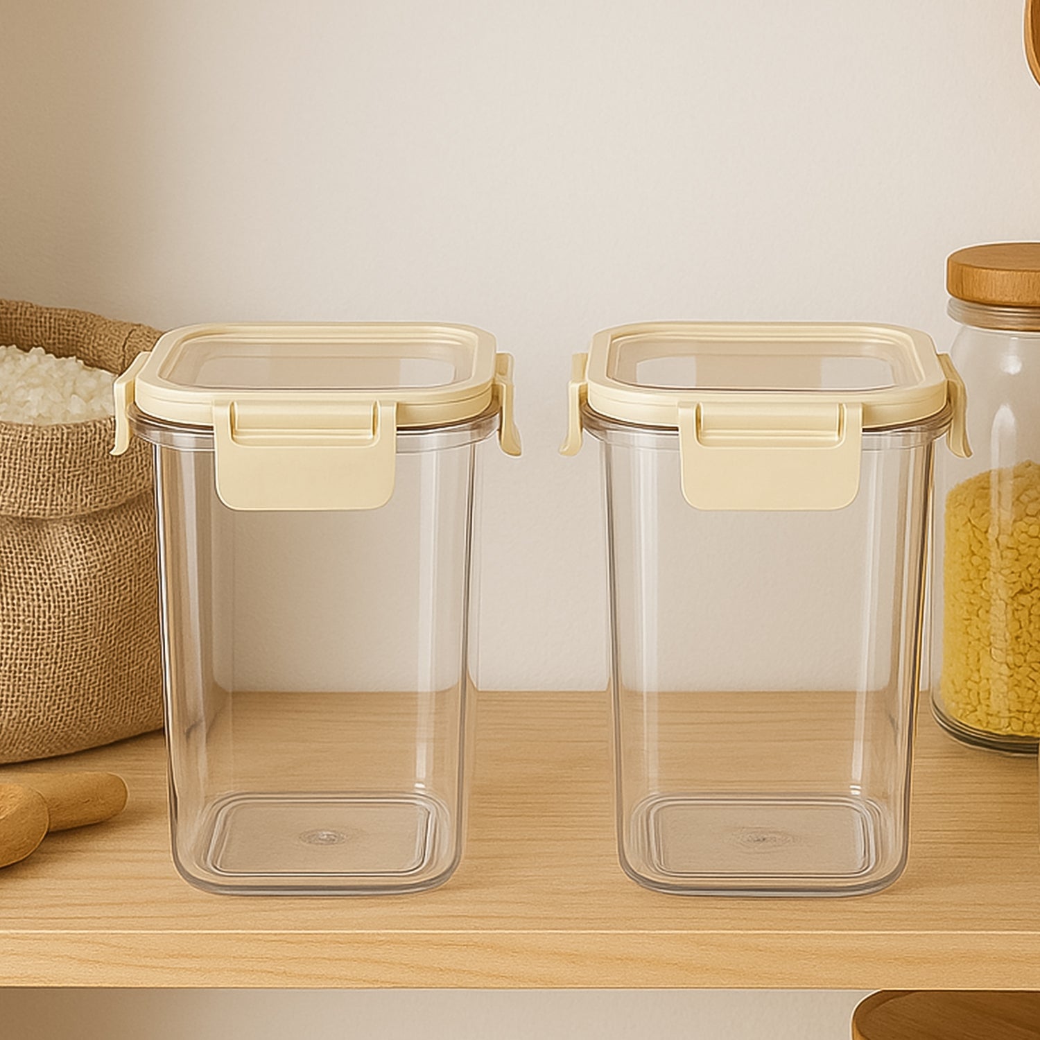 Press & Lock Airtight Kitchen Storage Container Set