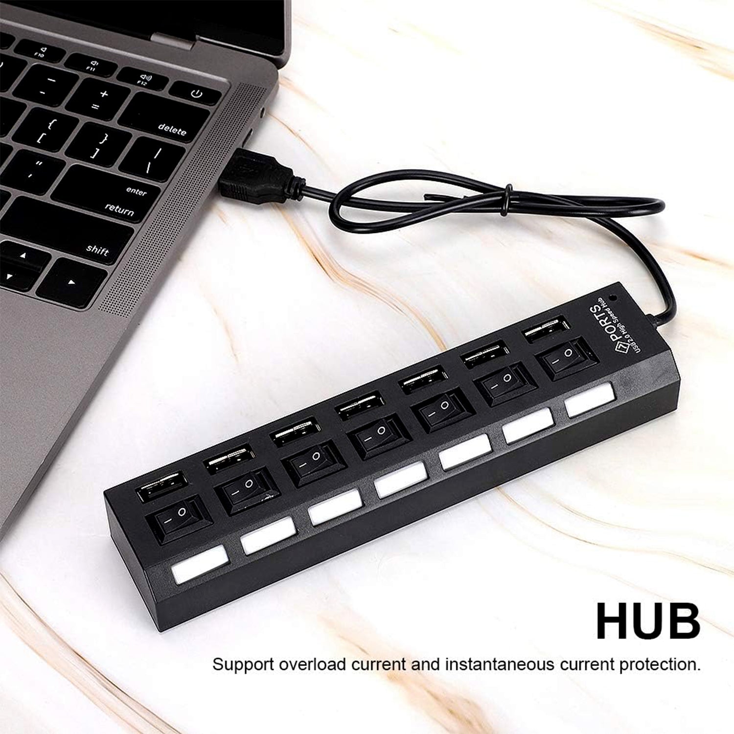 Usb Splitter Multi Port Usb 2.0 Hub 7 Port
