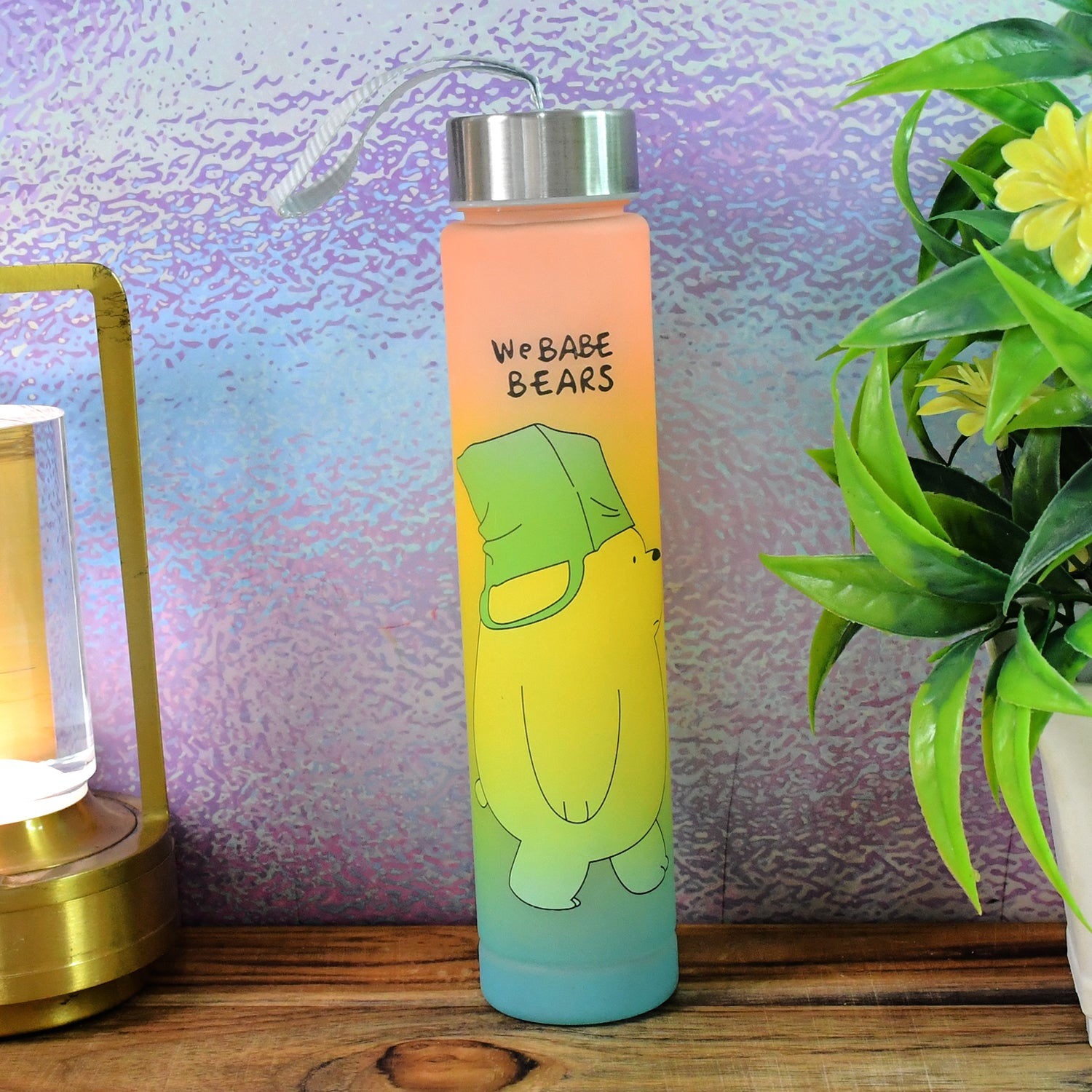 Cute Cartoon Printed Plastic Water Bottle