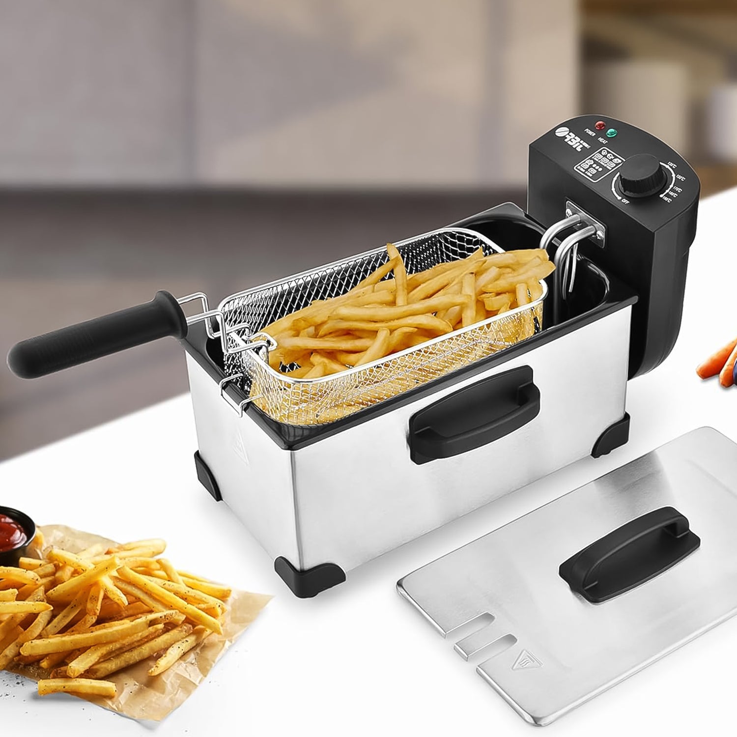 Deep Fryer With Heavy Duty 2000w , 3.5 Litre Oil Capacity