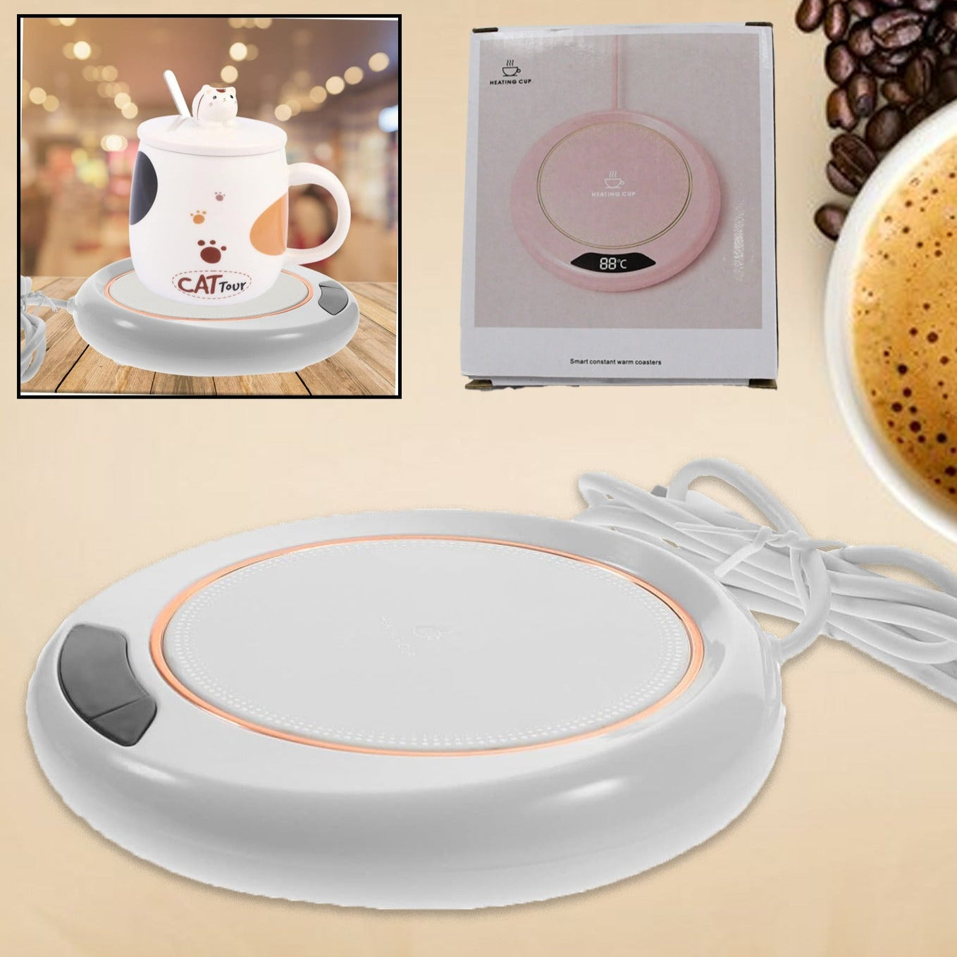 Portable Cup Heater Coffee Mug Warmer