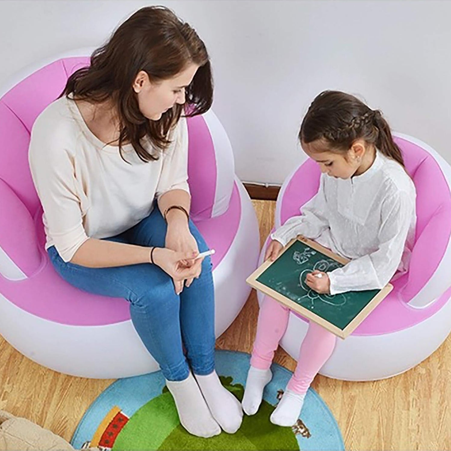 Kids Inflatable Sofa Chair With Backrest