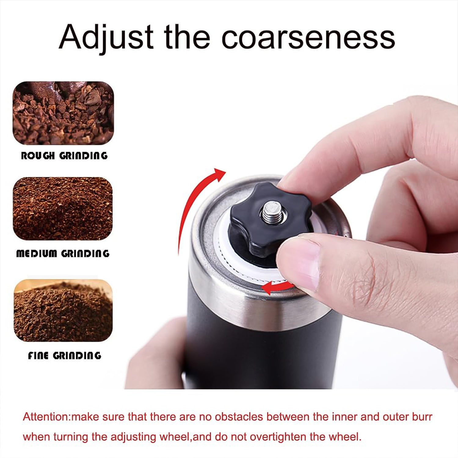 Portable Stainless Steel Manual Coffee Grinder