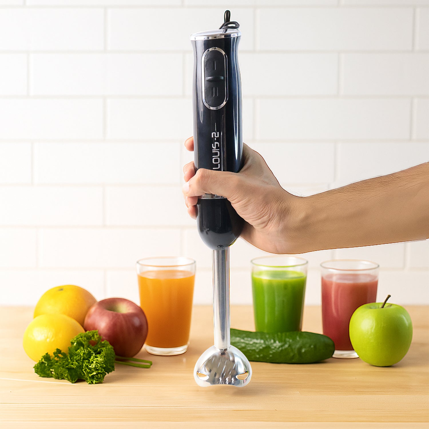 Electric Hand Blender With Stainless Steel Blade