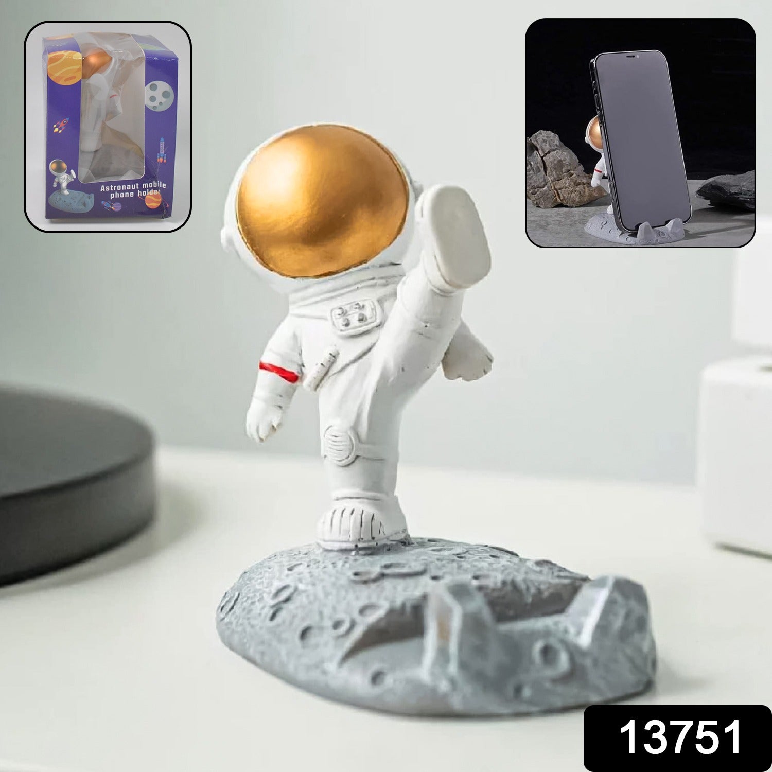 Mobile Holder Astronaut Phone Stand Planet Creative Fun 3d Design